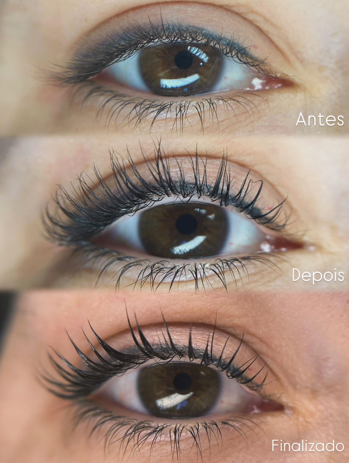 Lash lifting antes e depois - Glow Beauty Care